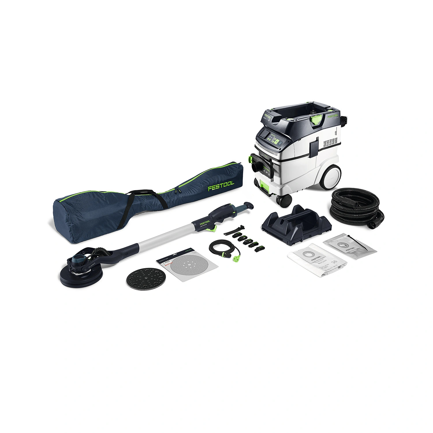 Festool LHS2-M 225EQ/CTM 36-Set Langnek-schuurmachine en stofzuigerset
