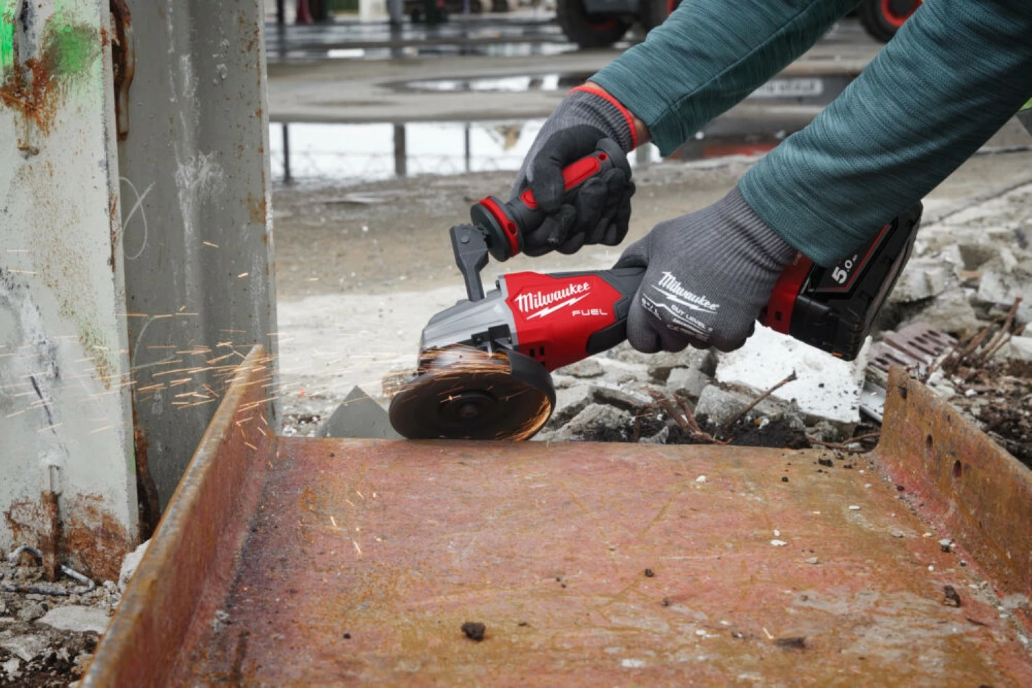 Milwaukee M18 FSAGSVO125X-502X FUEL Meuleuse d'angle (2x batterie 5.0AH) - 125mm - dans HDBox-image