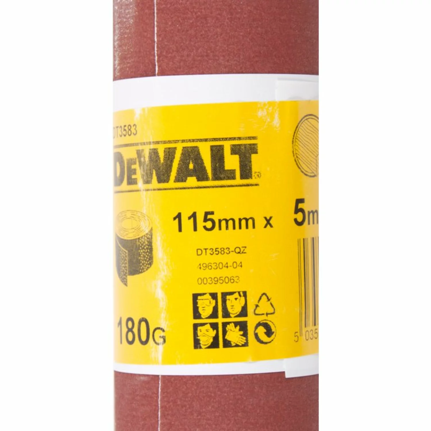 DeWALT DT3583 Papier abrasif - K180 - rouleau de 5 mètres - 115 mm-image
