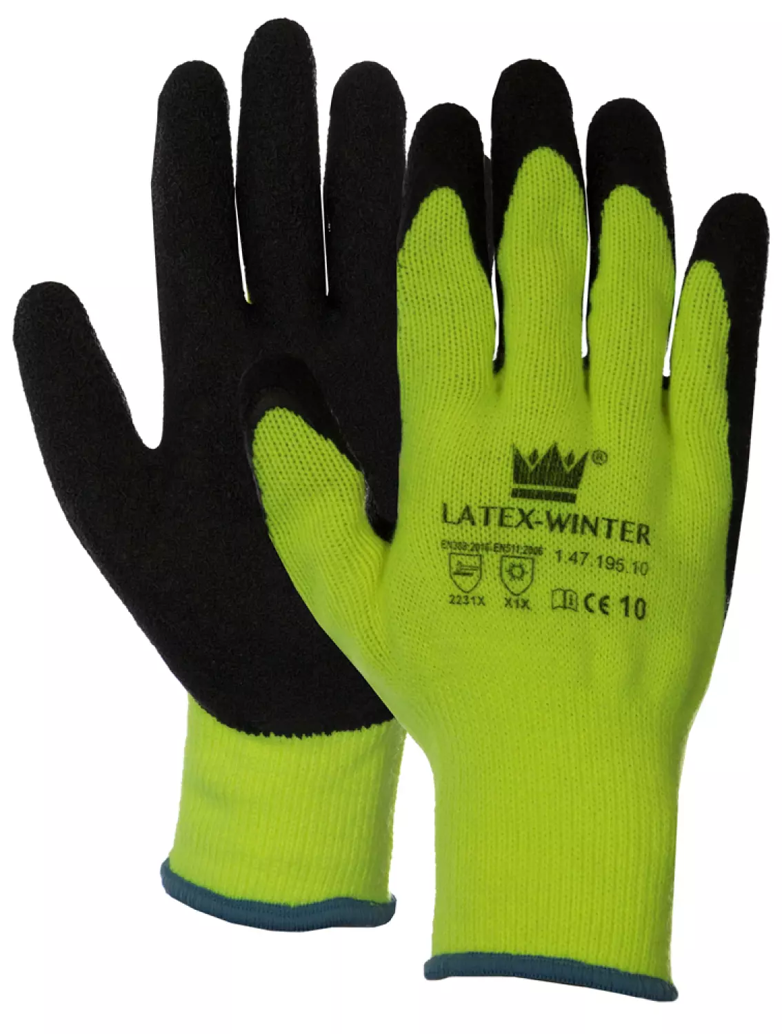 Oxxa 47-195 Gants de travail d'hiver - noir/jaune fluo - 9/L-image