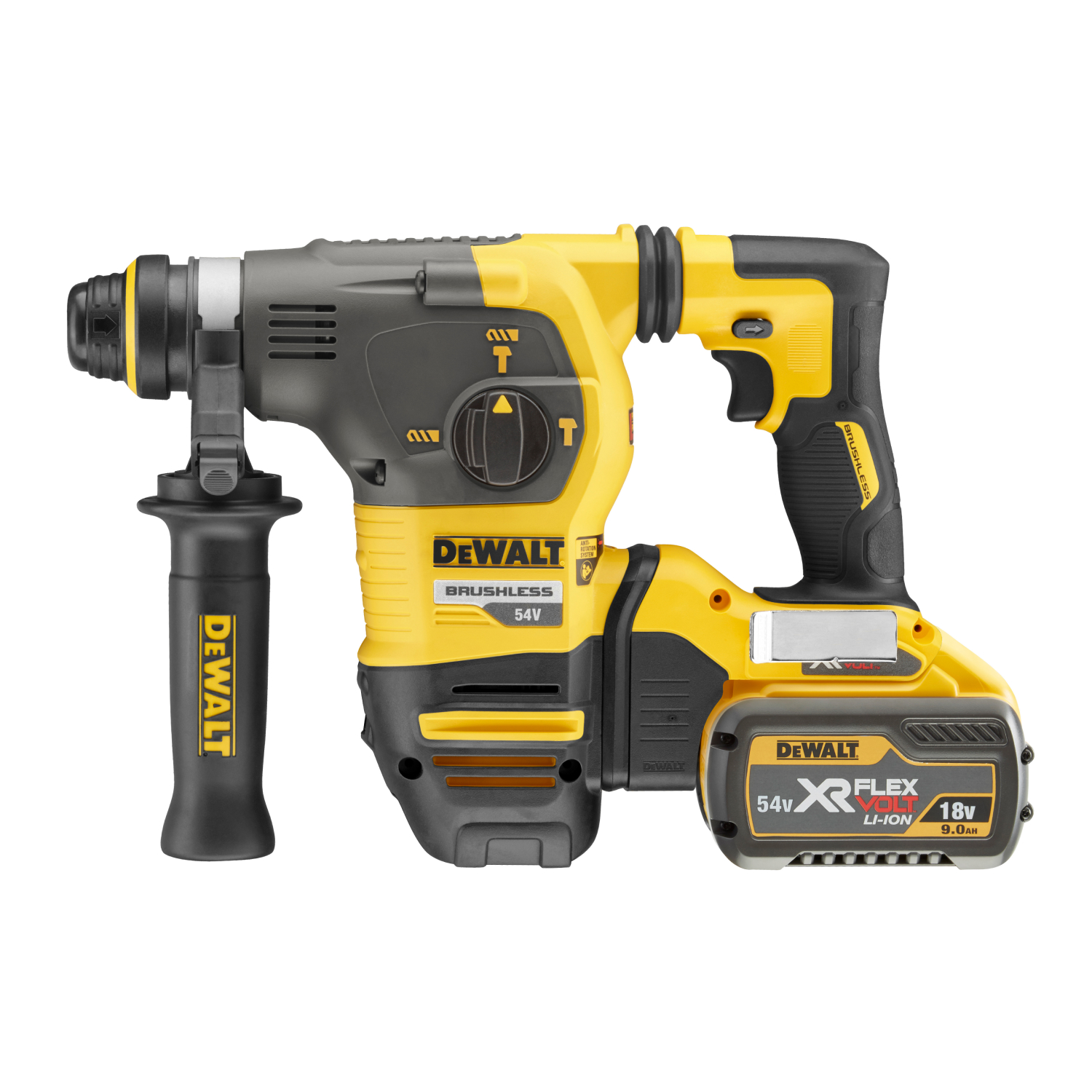 DeWALT DCH333X2 18V / 54V Li-Ion XR Flexvolt Accu SDS-plus combihamer set (2x 9.0Ah accu) in TSTAK - 3,5J - koolborstelloos-image