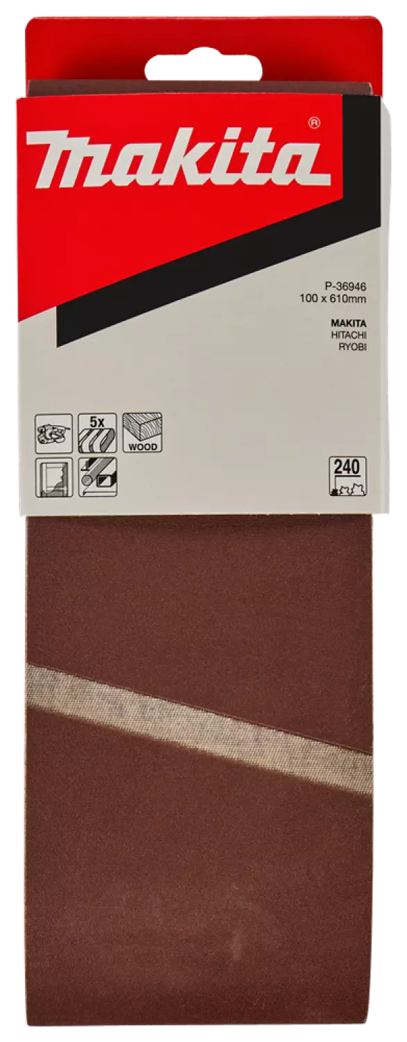 Makita P -36946 Bande abrasive - 610 x 100 x K240 (5 pcs)-image