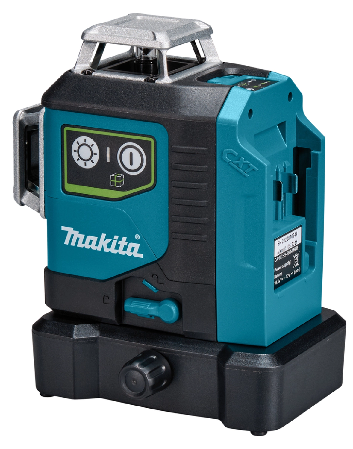 Makita SK700GDX Niveau laser à croix sans-fil - 12V Max Li-ion - 1 batterie 4,0 Ah - Sac - Autonivelant - Vert - 3 x 360 ° - 35 m-image