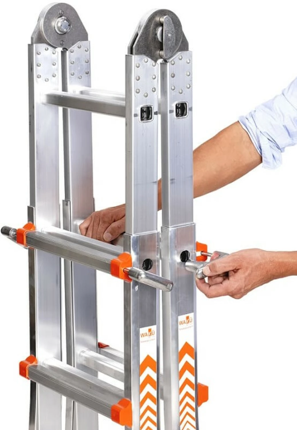 Little Jumbo Waku Model | Telescopische vouwladder - max. werkhoogte 4.6m - 4x4 sporten-image