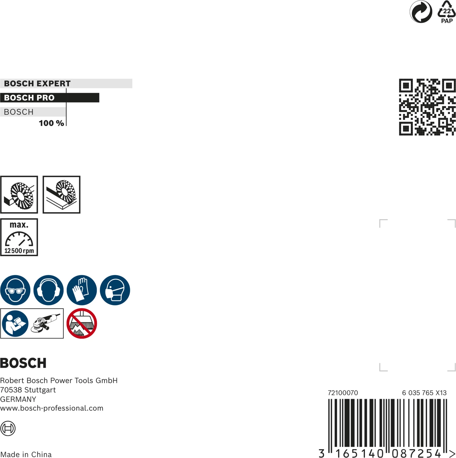 Bosch 2608622059 - Brosse Circulaire 115 x 0,5 x 12 mm, M14-image