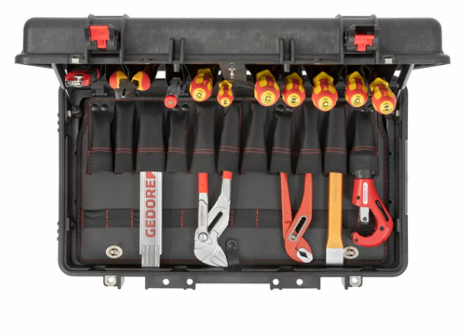 Gedore RED R21902072 - Set d'outils sanitaires en mallette mobile - 72 pièces.-image