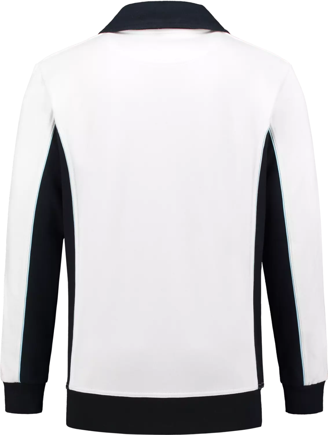 Workman 2701 Zipper Sweater - Blanc / Bleu marine - L-image