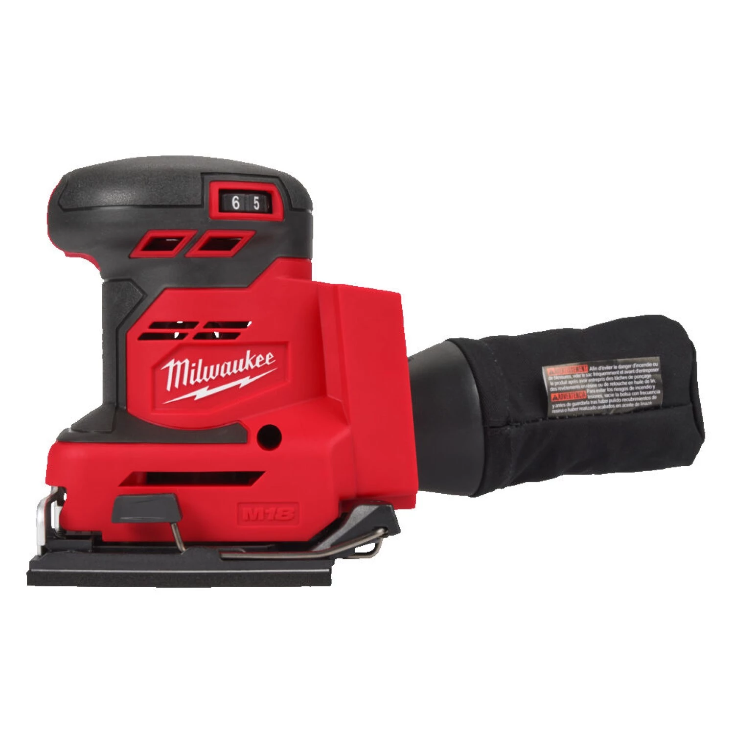 Milwaukee M18 BQSS-502B 18V Li-ion accu vlakschuurmachine set (2x 5.0Ah) in transporttas-image