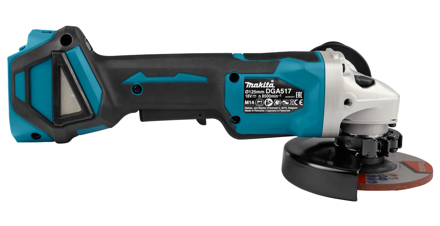 Makita DGA517Z 18V Li-Ion Accu haakse slijper incl. ADT body - 125mm - koolborstelloos-image