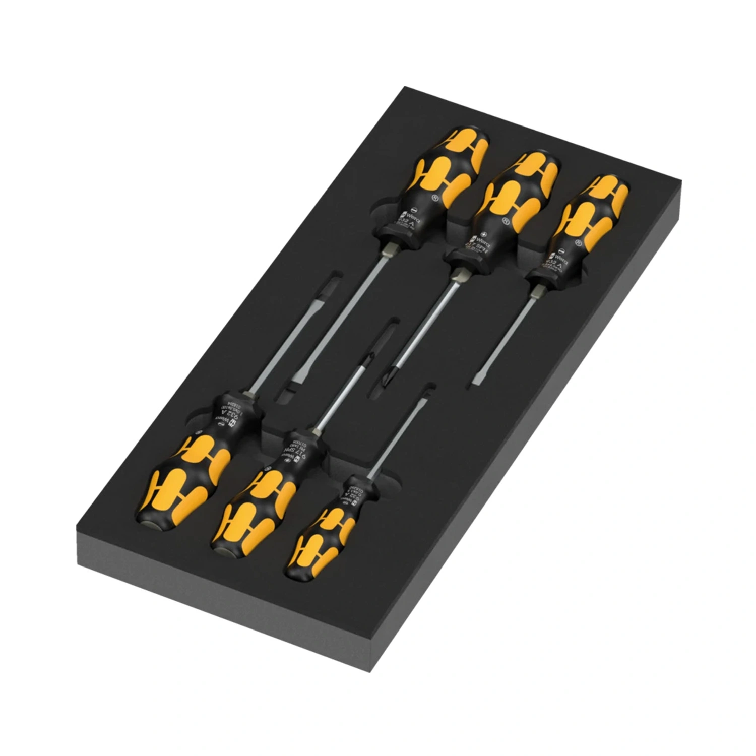 Wera 05150170001 97112 Kraftform Serie 900 Set 1 Jeu de tournevis 7 pièces dans un insert en mousse - PH/SL