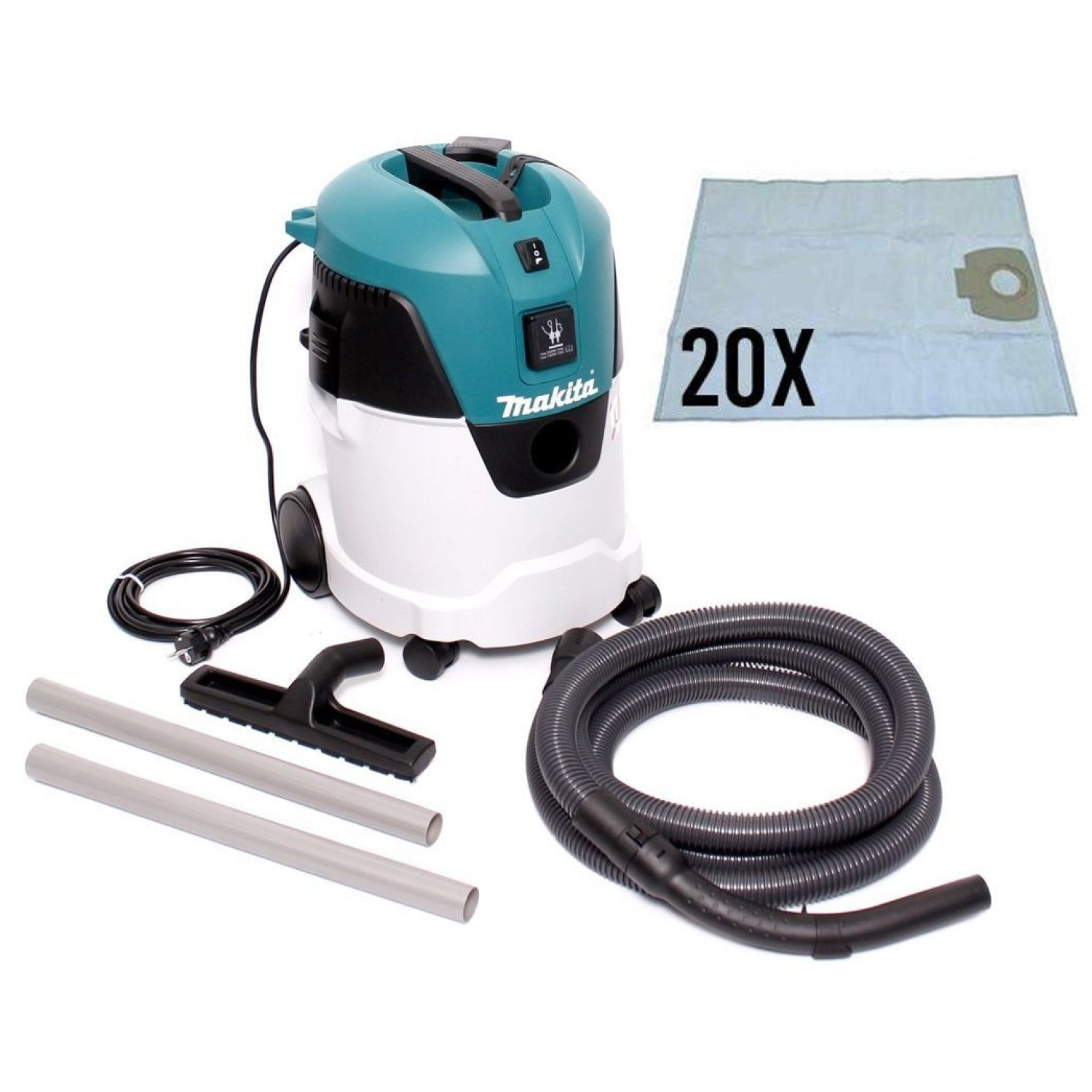 Makita VC2512L SET Bouwstofzuiger - 1000W - L-klasse - 18L incl. 20 stofzakken-image