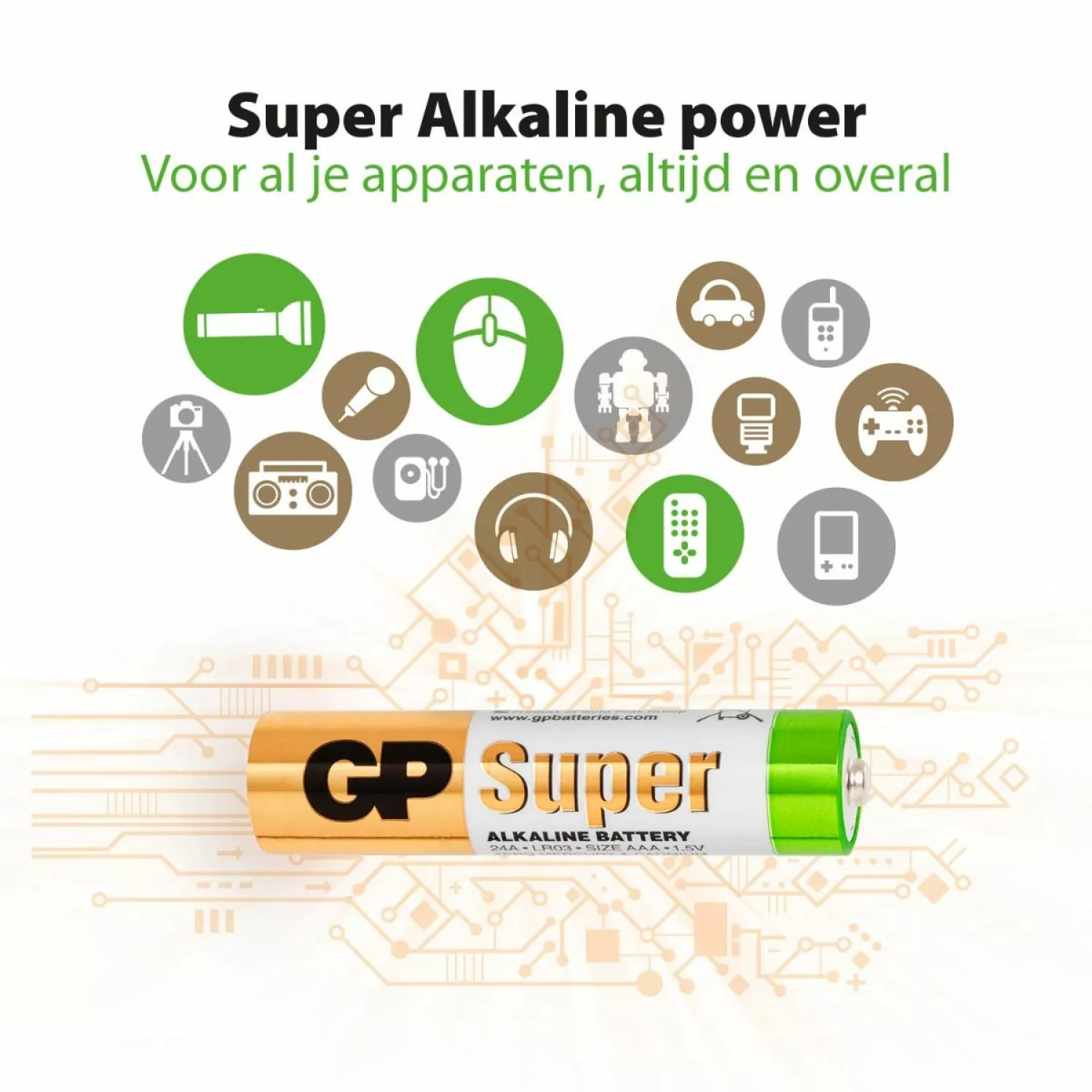 Piles GP Alkaline super - AAA- 1,5V (40 pce)