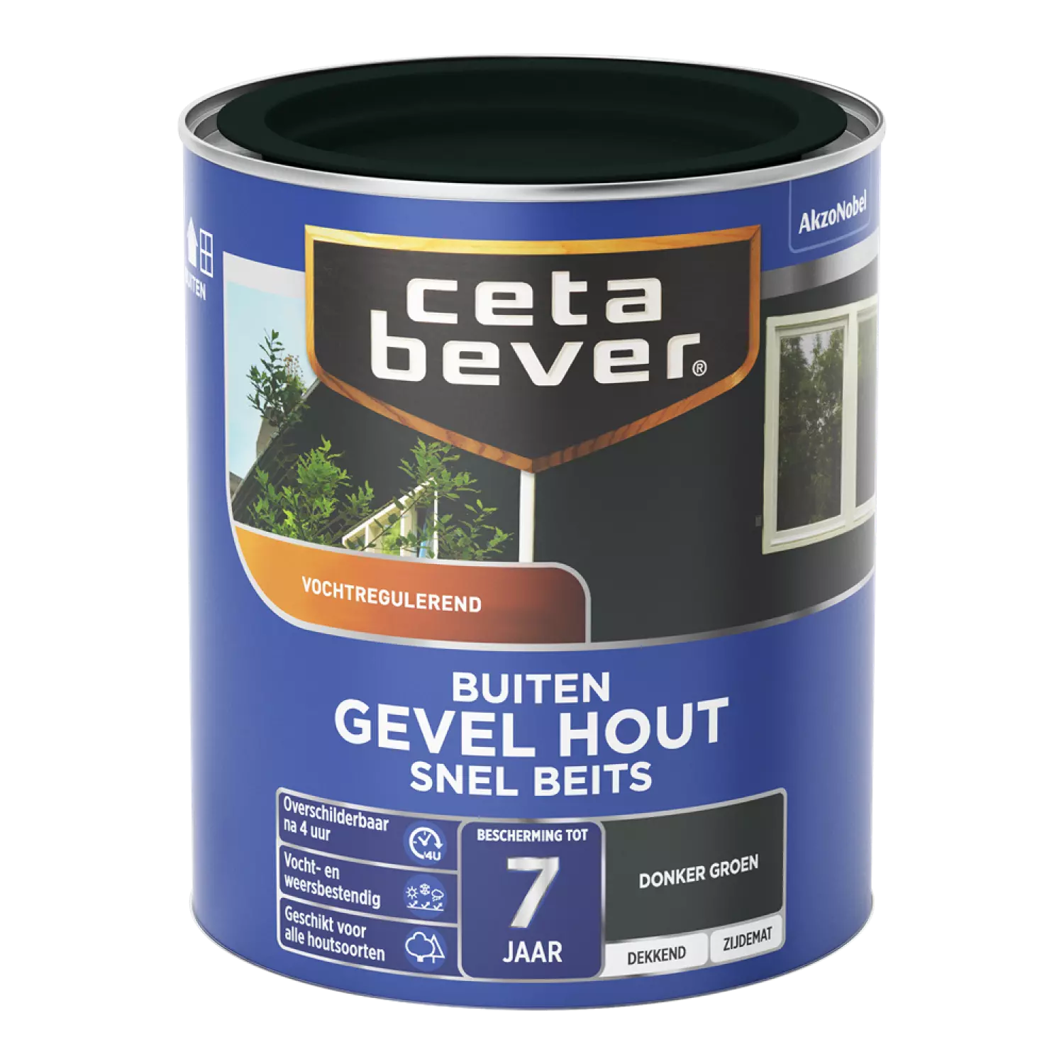 Cetabever Gevel Hout Snel Beits Dekkend - Donkergroen - 750ml-image