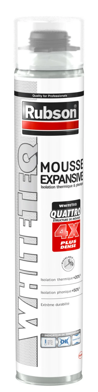 Rubson 1896446 PRO WhiteTEQ Mousse d'isolation -750 ml-image