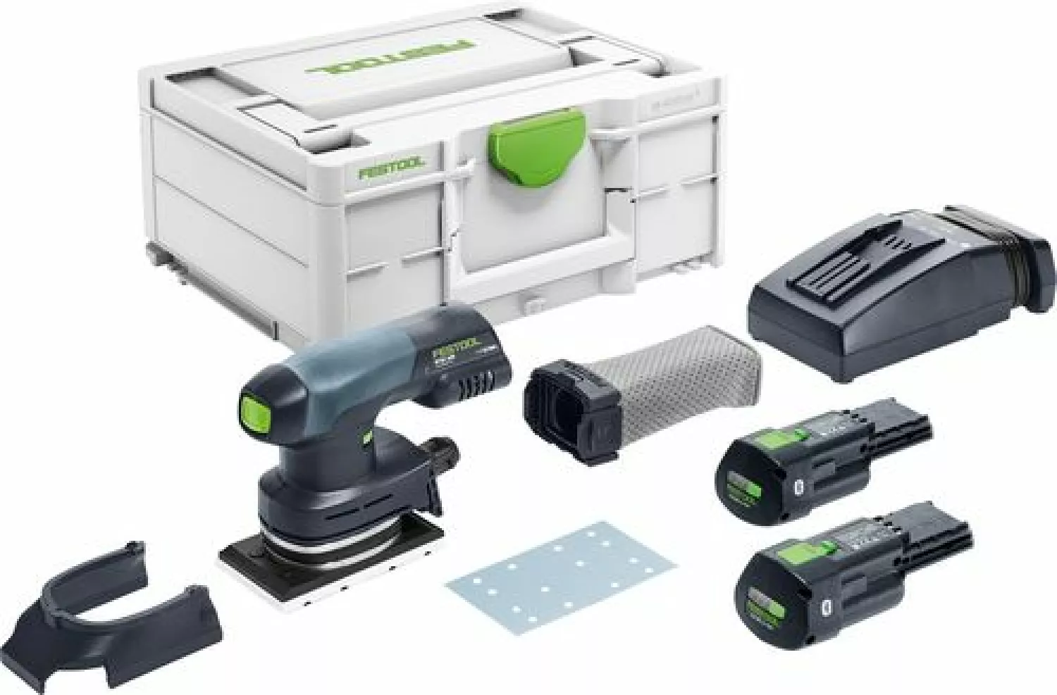 Festool RTSC 400 3,0 I-Plus 18V Li-Ion accu vlakschuurmachine set (2x 3,0Ah) in systainer - 80 x 130 mm-image