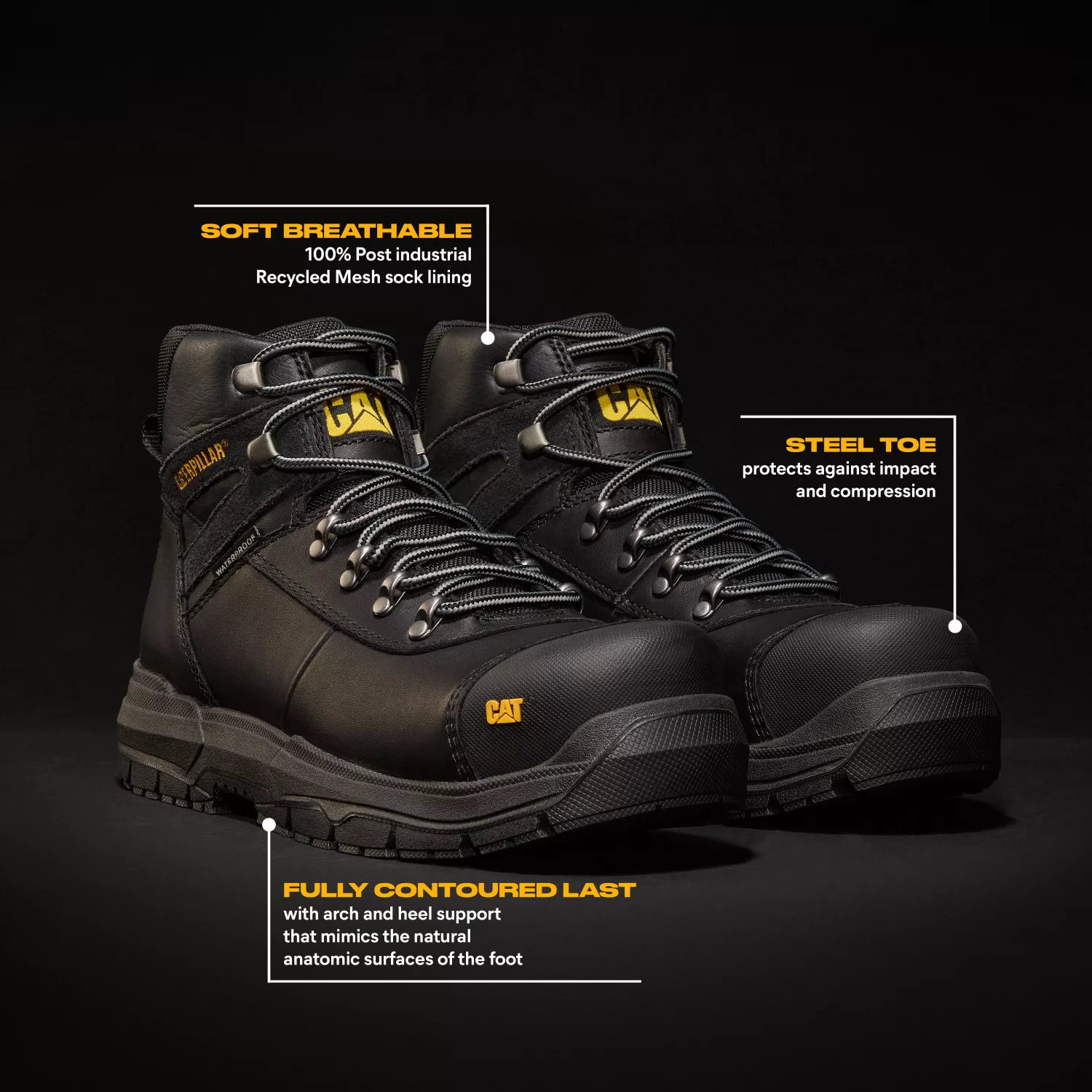 Caterpillar Pneumatic 2.0 Chaussure de sécurité S3 Noir - Taille 41 - UK 7-image