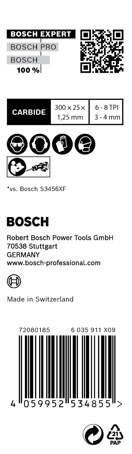 Bosch 2608900395 Lame de scie sabre-image