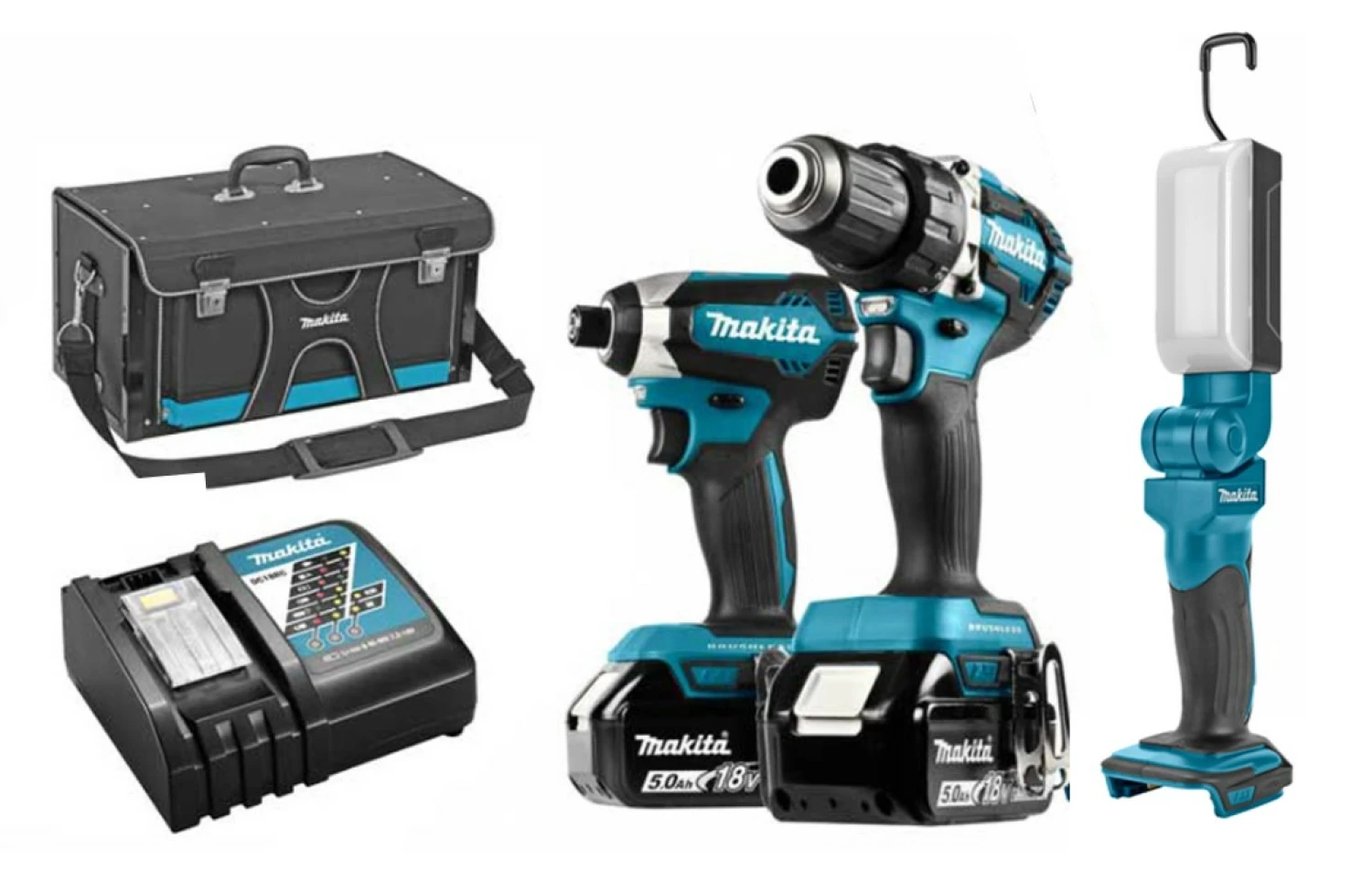 Makita DLX3090TX 18V Li-Ion accu boor-/schroefmachine (DDF484) & slagschroevendraaier (DTD153) combiset (2x 5.0Ah accu) in tas-image