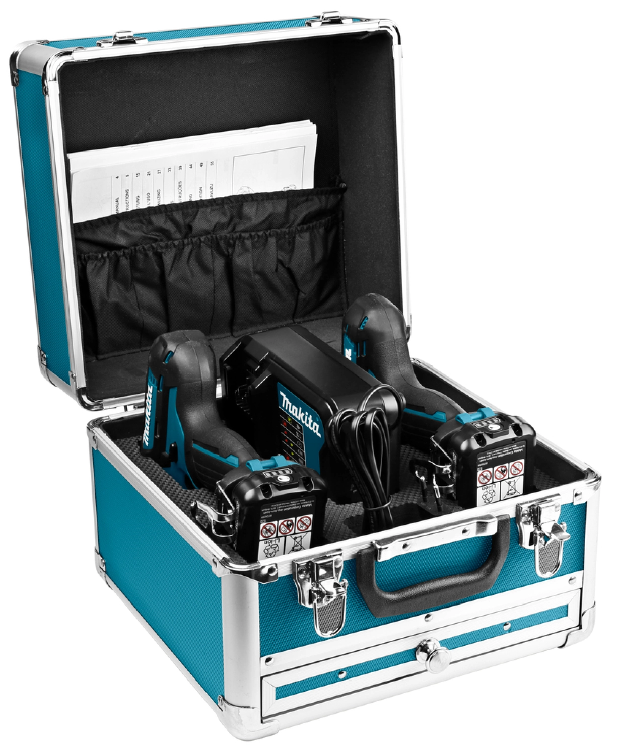Makita CLX224SAX1 12V Li-Ion accu boor-/schroefmachine (DF333D) & slagschroevendraaier (TD110D) combiset (2x 2.0Ah accu) in koffer-image