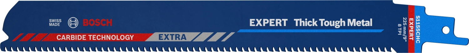 Bosch S1155CHC EXPERT lame de scie sabre pour métal épais - 225 x 1,25 (3 pièces)