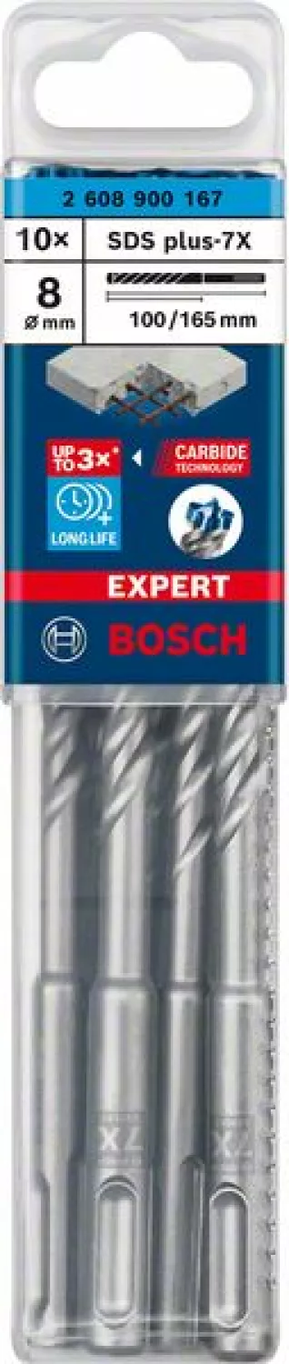 Bosch 2608900167 EXPERT Hamerboor SDS plus-7X 10st 8x100x165mm-image