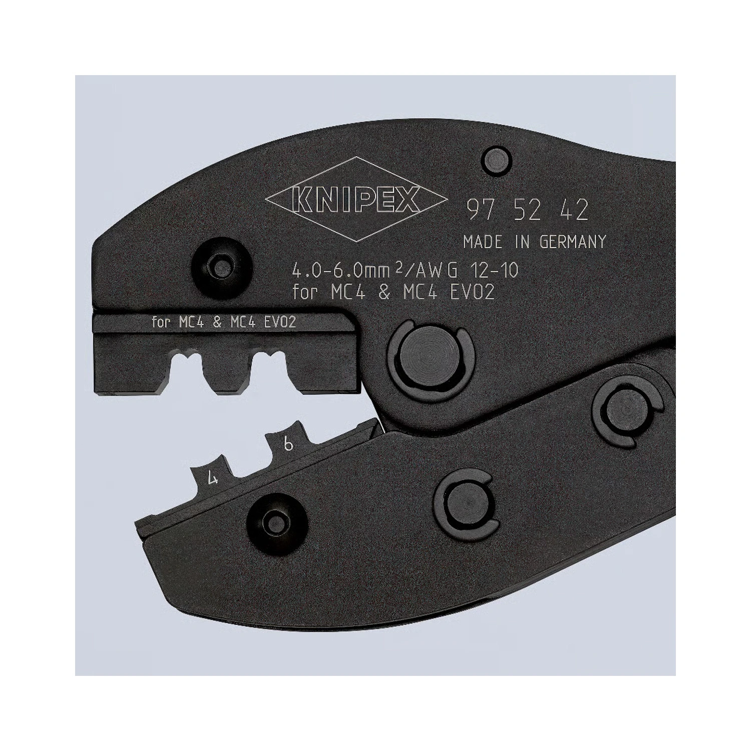 Knipex 97 52 42 6 Krimptang PreciForce voor MC4 / MC4 EVO 2 connectoren - 220mm - 6 mm²