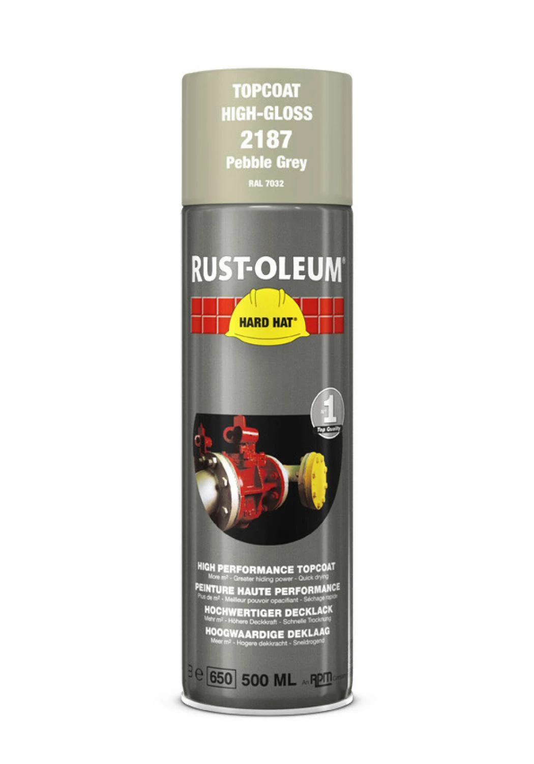 Rust-Oleum Hard Hat Couche de finition Spray - kiezelGris- 0,5L-image