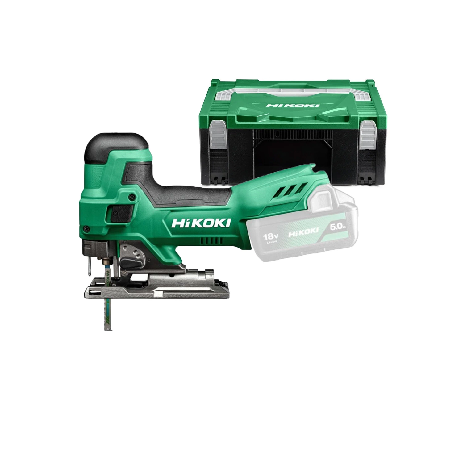 HiKOKI CJ18DBW2Z 18V Li-ion accu decoupeerzaag body in systainer - 135mm-image