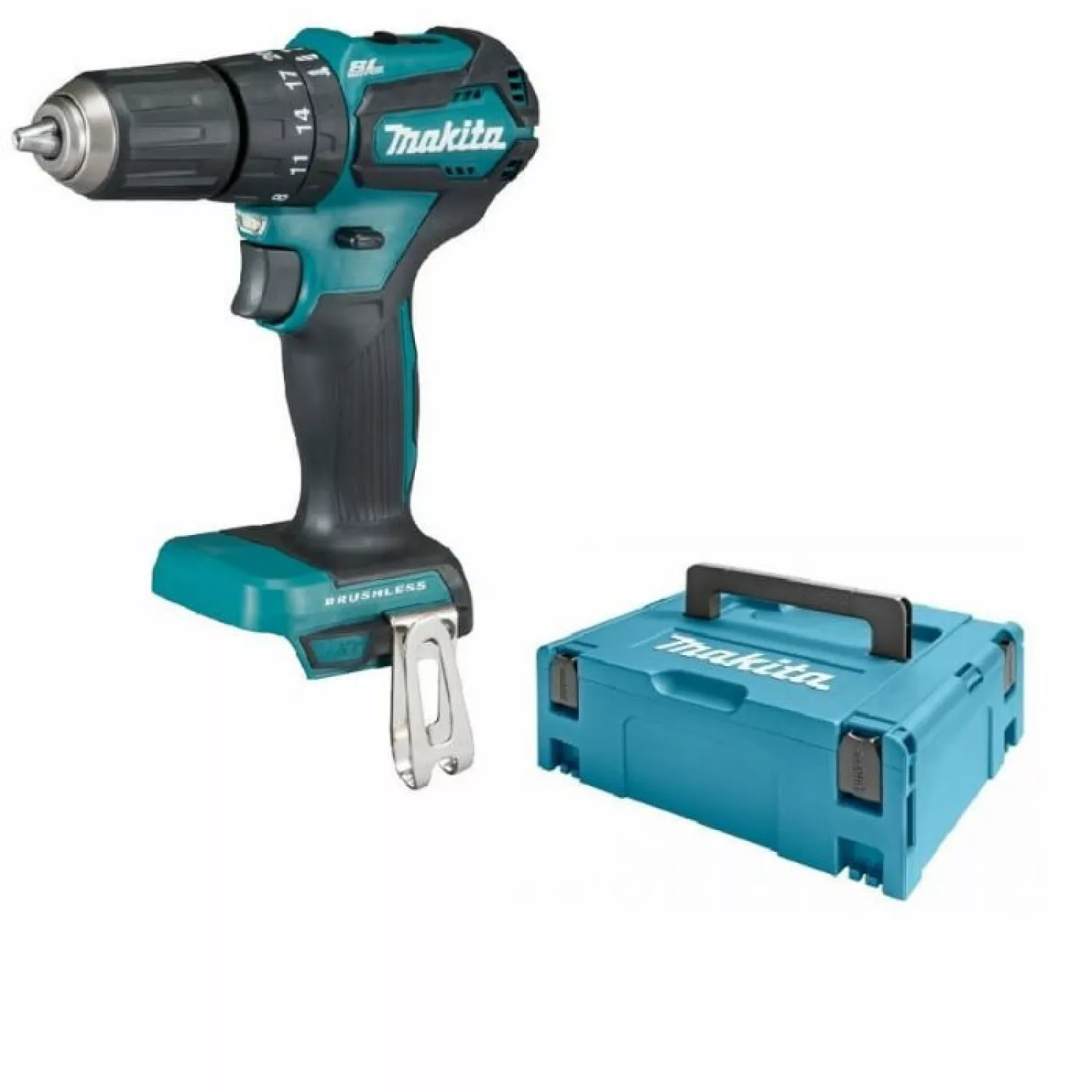 Makita DHP483ZJ Perceuse visseuse à percussion sans fil 18V Li-Ion (machine seule) dans MAKPAC - moteur brushless-image