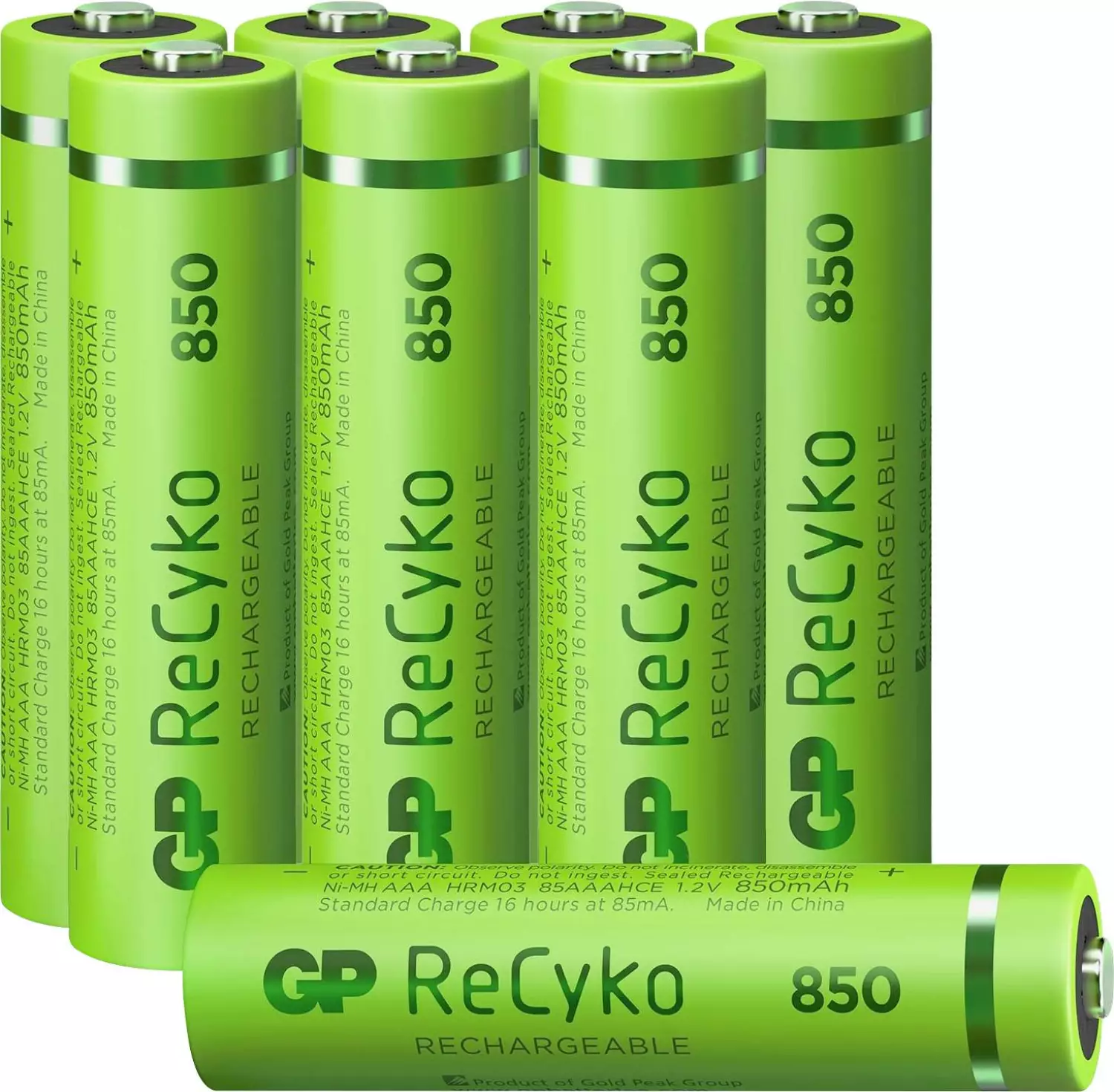 GP NiMH 850 mAh ReCyko Oplaadbaar batterij 1,2V (8st) - AAA  - GPRCK85AAA079C8-image