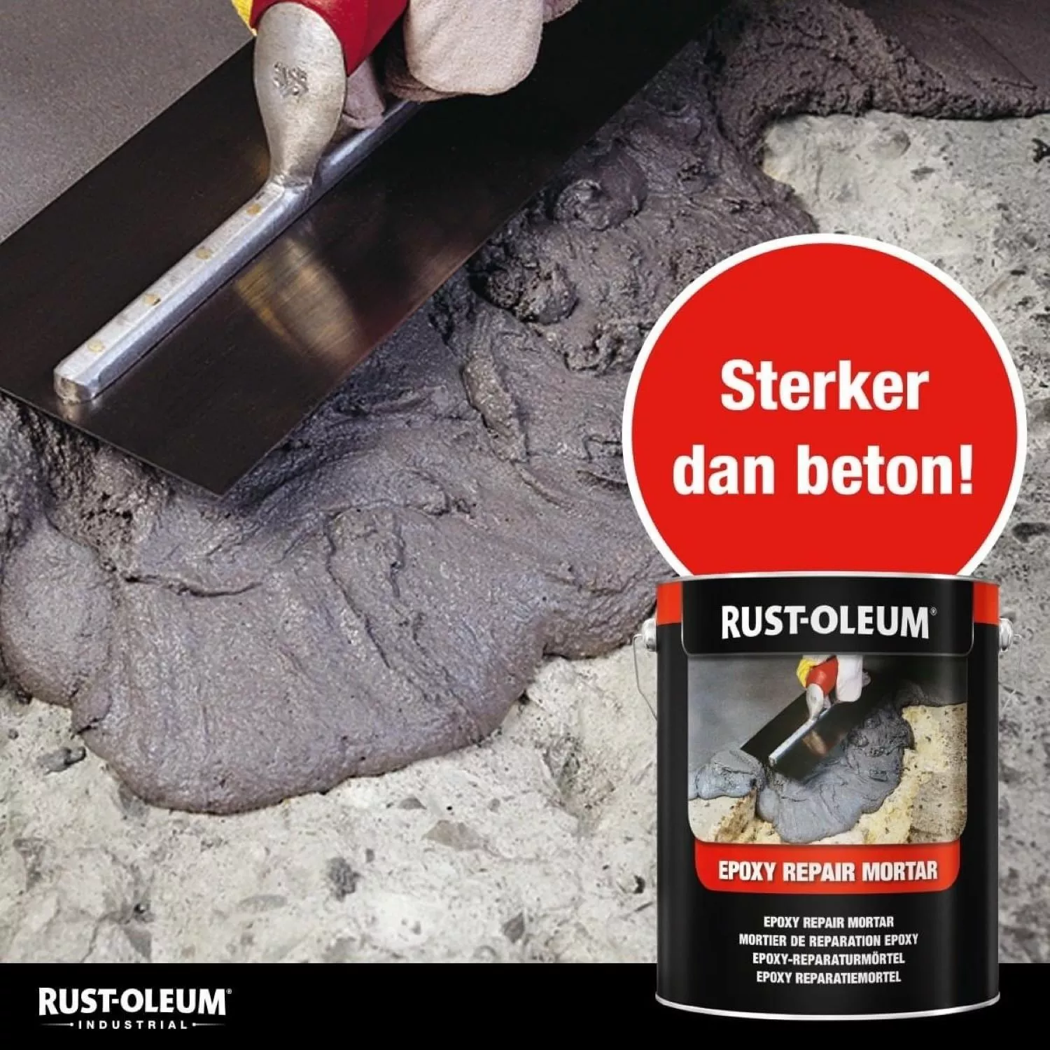 Rust-Oleum 5180 Epoxy Reparatiemortel Donkergrijs - 2,5kg-image