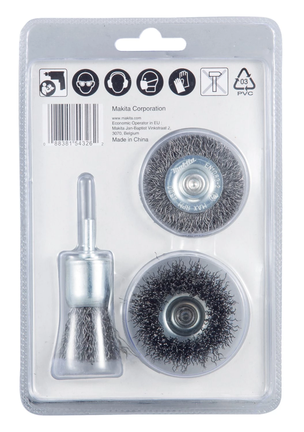 Makita D-66070 Jeu de brosses 3 pièces 0.3mm-image