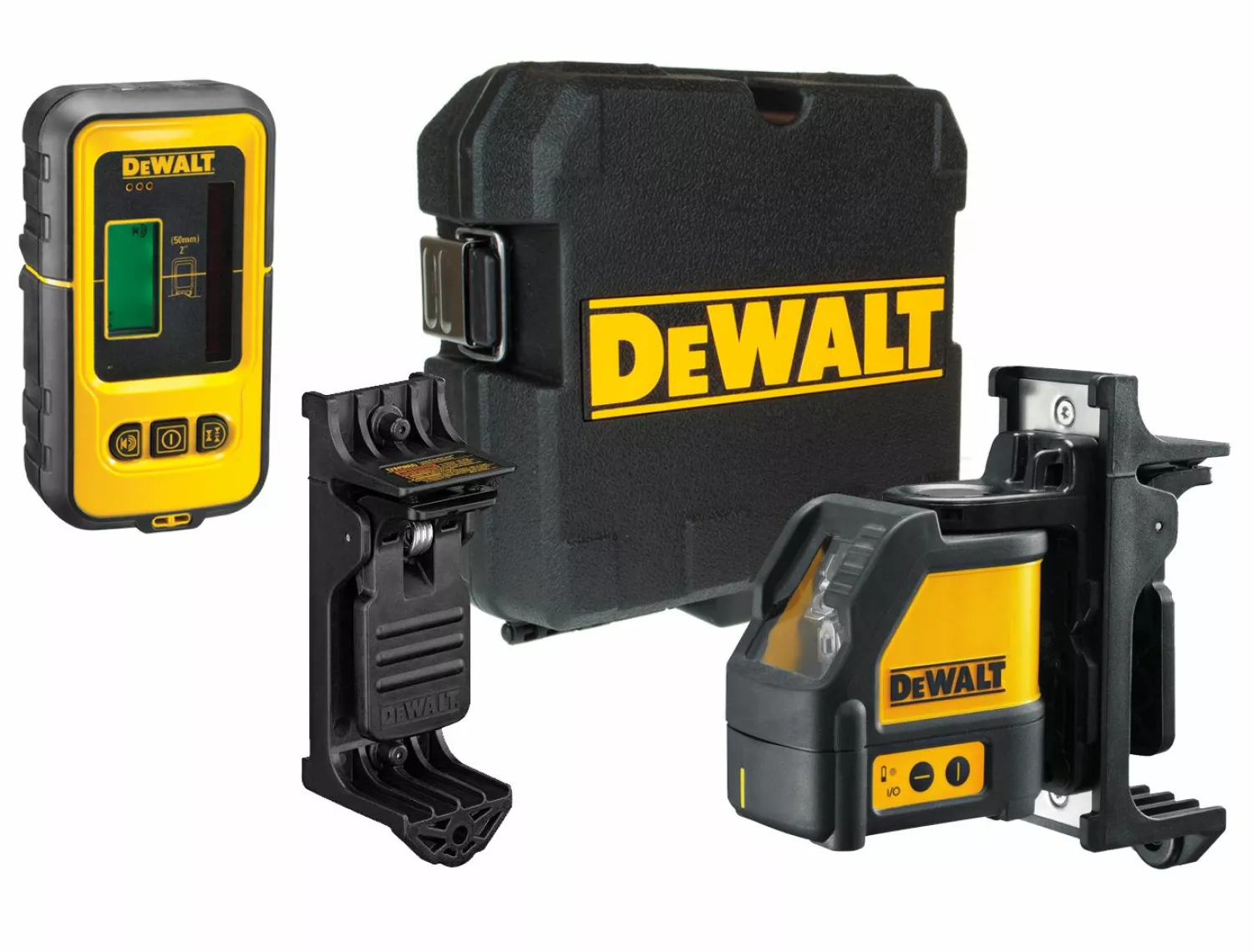 DeWALT DW088KD zelfnivellerende kruis lijnlaser in koffer (DW088K) & ontvanger (DE0892) - 2 lijnen - 50m-image