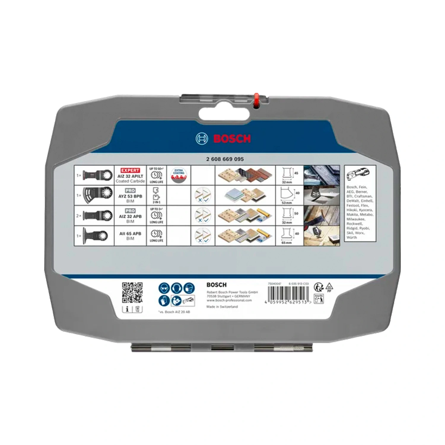 Bosch 2608669095 Kit d'électricien standard pour multitool, pour divers matériaux (5 pièces)