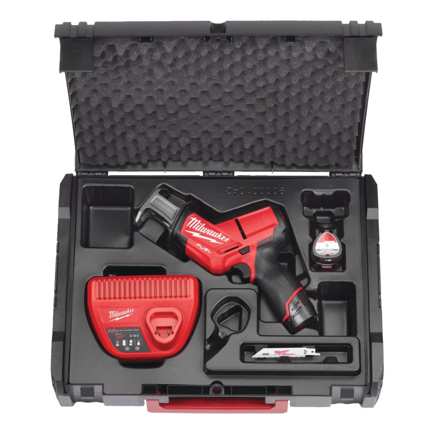 Milwaukee M12 CHZ-202X 12V Li-Ion accu reciprozaag set (2x 2.0Ah accu) in HD Box - snelwissel - koolborstelloos-image