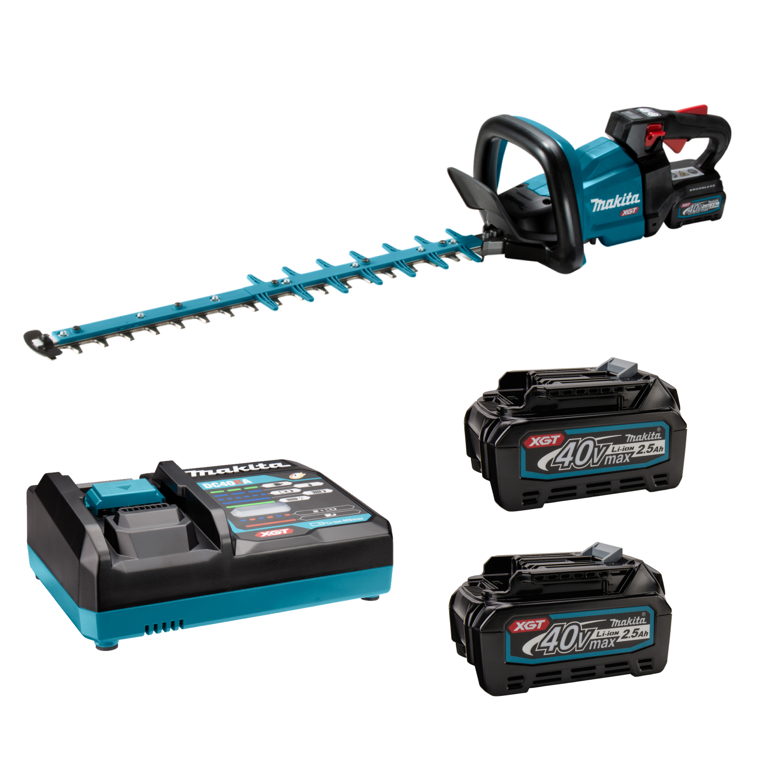 Makita UH008GD201 XGT 40V Max Accu Heggenschaar set (2,5 Ah accu) - 600mm-image