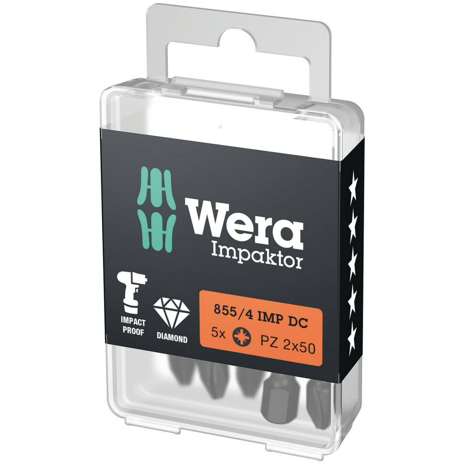 Wera 05057661001 1/4" Pozidrive Impaktor Bit - PZ2 x 50mm (5st)-image