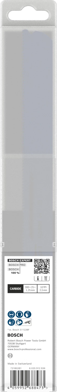 Bosch EXPERT S1255HHC Medium-Thick Tough reciprozaagblad - 250mm - metaal (10st)