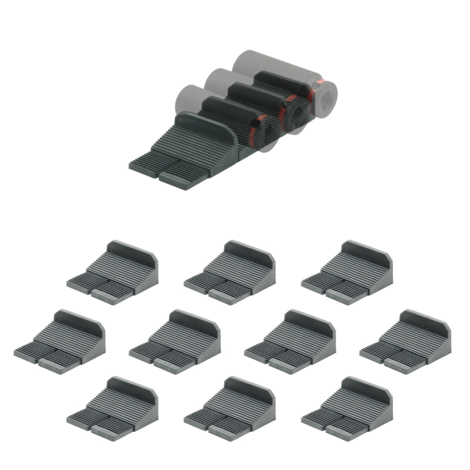 StealthMounts DHSP-SW-SK-10 Drawer Hive Deep Krachtdophouder universeel voor ladekast - zwart - 10 stuks-image