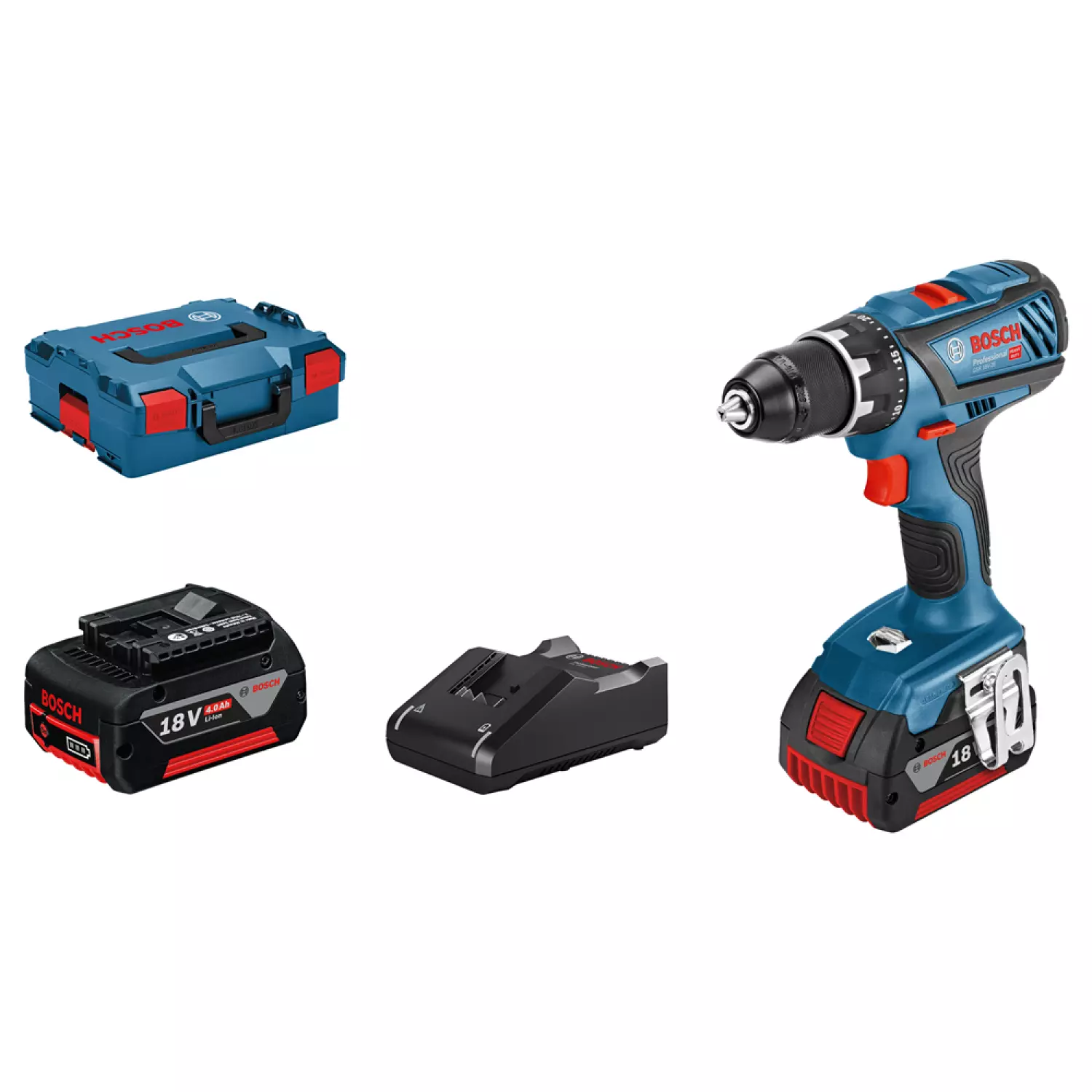 Bosch GSR 18V-28 18V LI-ion Battery Vis Drill Set (2x 4.0h) dans L-Boxx-63Nm-image