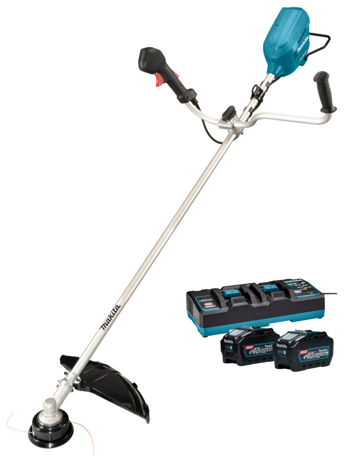 Makita UR012GT202 XGT 2x40V Max Li-Ion accu bosmaaier set (2x 5,0Ah) - U-greep - koolborstelloos-image