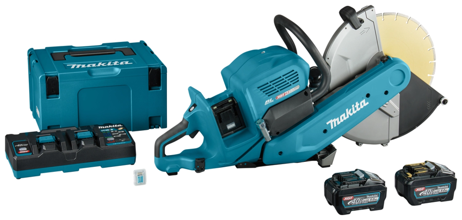 Makita CE002GT202X XGT 2x40V Max batterie Li-ion Ensemble de Meuleuses de porte (2x 5.0Ah) en Mbox - 355mm-image