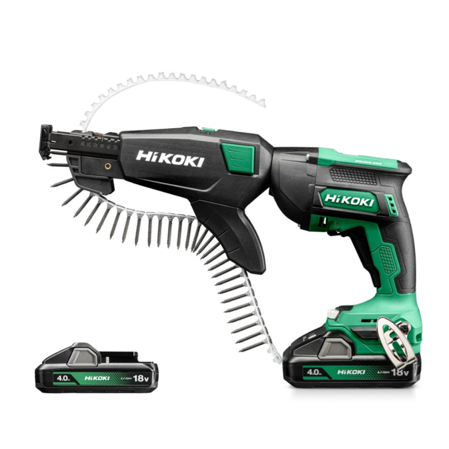 HiKOKI W18DAWCZ 18V Set de Tournevis sans fil (2x batterie 4.0Ah) en HSC III avec visseuse automatique-image