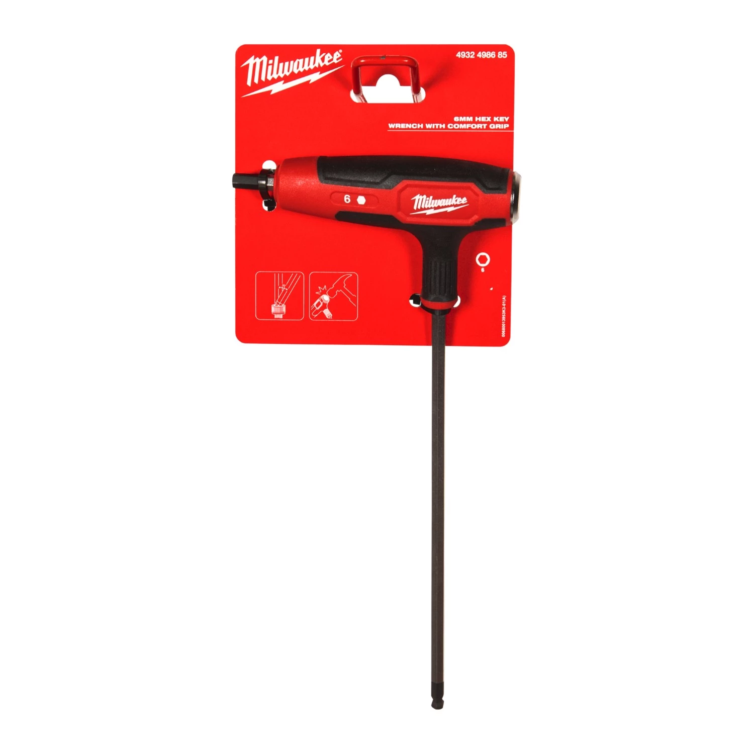 Milwaukee 4932498685 Tournevis à poignée en T avec prise confortable - Allen -  6 mm-image