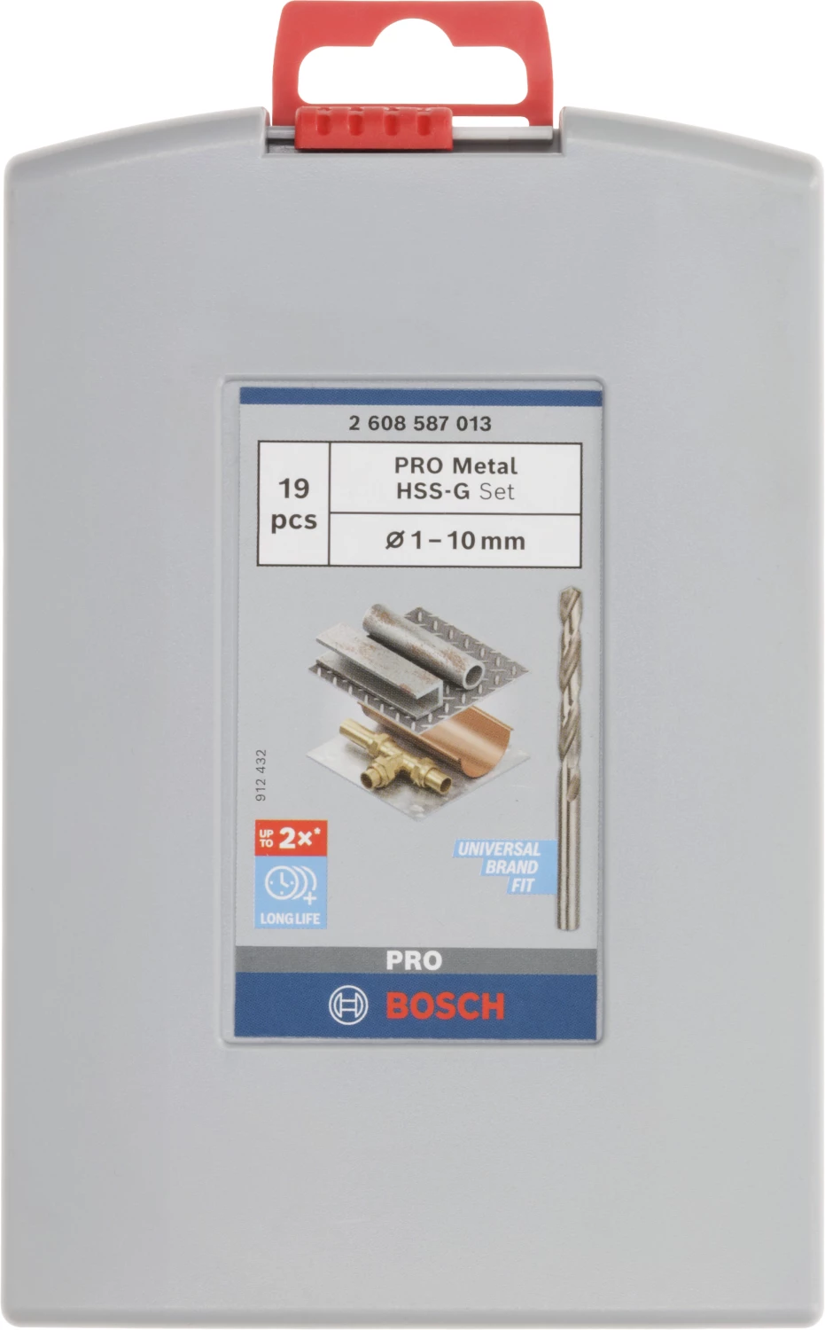 Bosch 2608587013 - Set 19 pièces foret à métaux HSS-G, DIN 338, 135° ProBox 1-10 mm-image