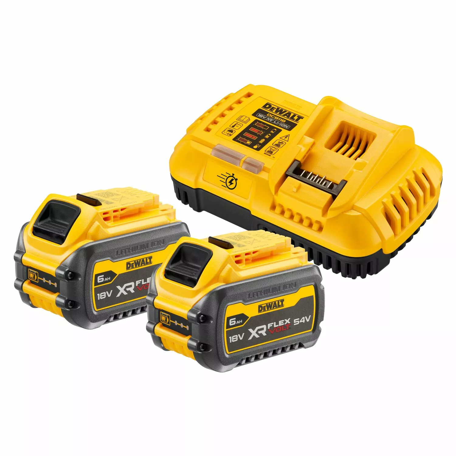 DeWALT DCB118T2 Set de démarrage 18V / 54V FlexVolt Li-Ion (2x 6.0Ah) + chargeur-image