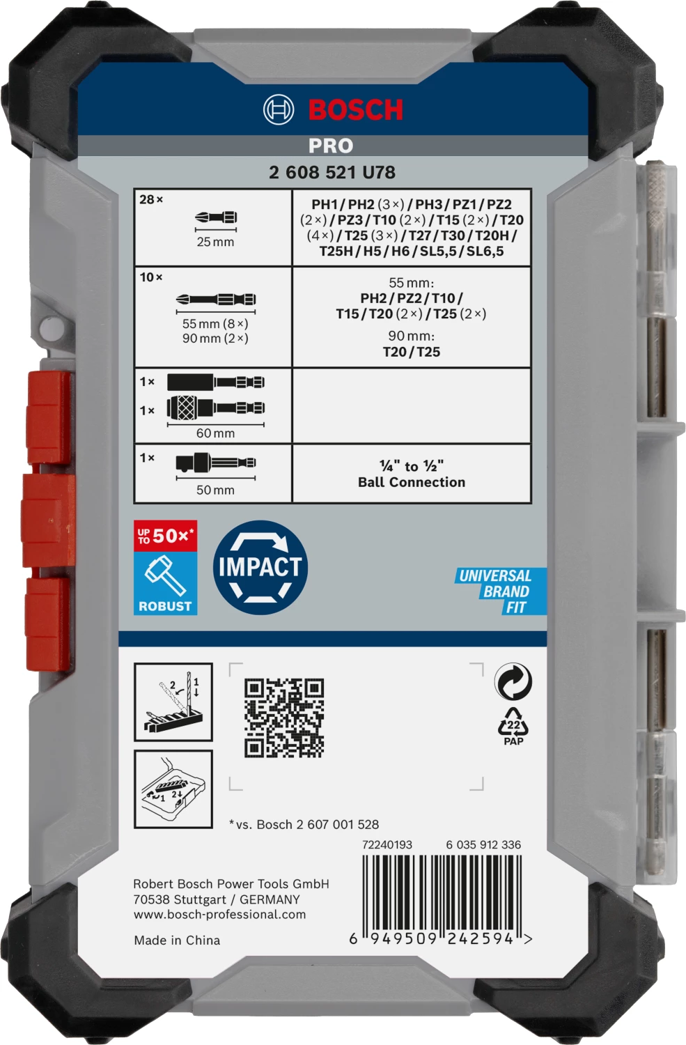 Bosch 2608521U78 Jeu de 41 embouts de tournevis à chocs PRO-image