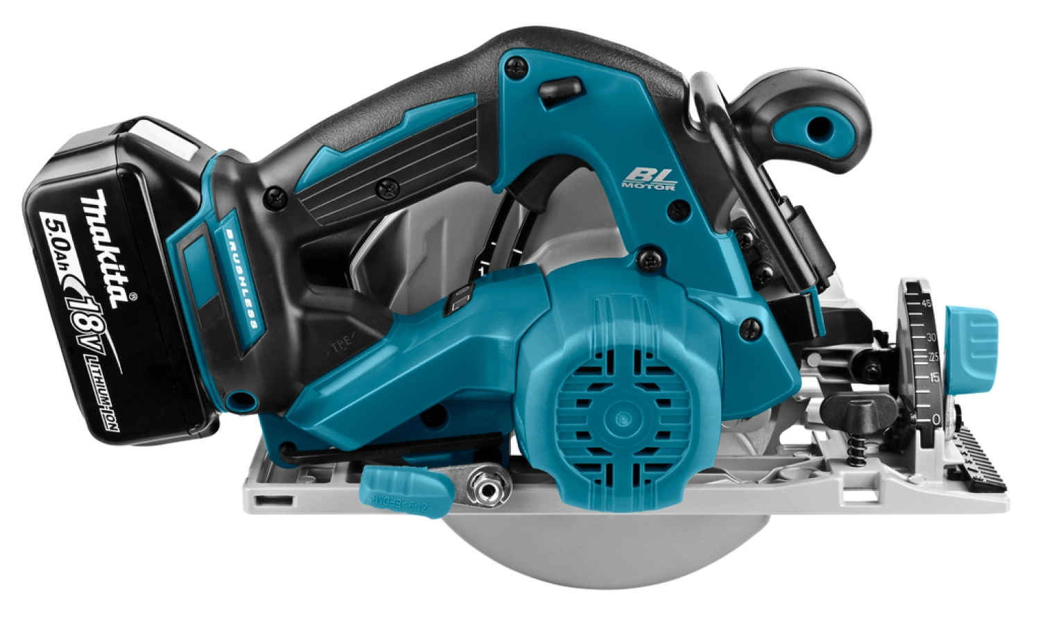 Scie circulaire sans-fil Makita DHS680RTJ - 18V Li-ion - 2 batteries 5,0 ah - MAKPAC - 165 mm - Brushless-image