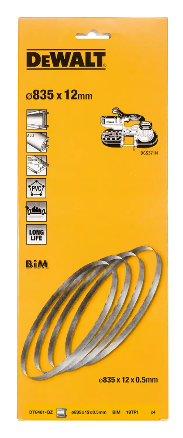 DeWALT DT8461 Bandzaagblad pour DCS371 - 835 x 12 x 18tpi (4st)-image