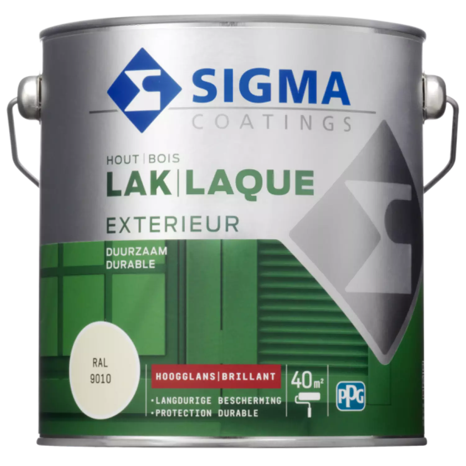Sigma Houtlak exterieur hoogglans - Ral 9010 - 2.5L-image